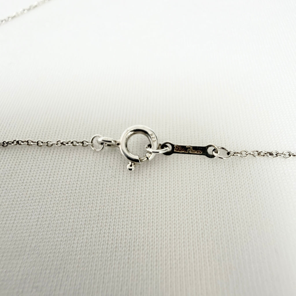 Tiffany & Co. Sterling Silver 925 Paloma Picasso Loving Heart Pendant 16 Inches Necklace With Packaging