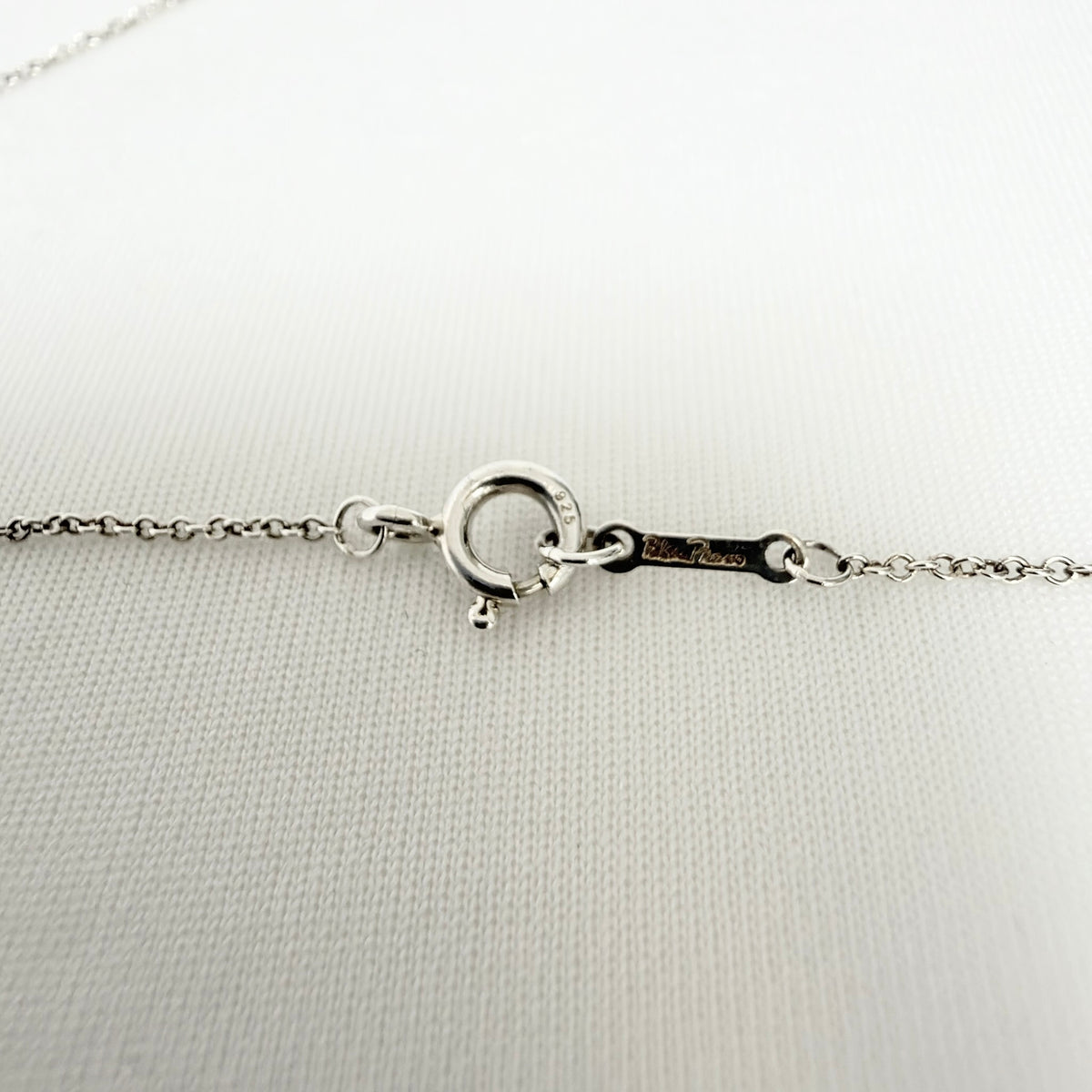 Tiffany & Co. Sterling Silver 925 Paloma Picasso Loving Heart Pendant 16 Inches Necklace With Packaging