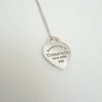 Tiffany & Co. Return to Tiffany Small Heart Women's Necklace 925 Sterling Silver 17.5 Inches