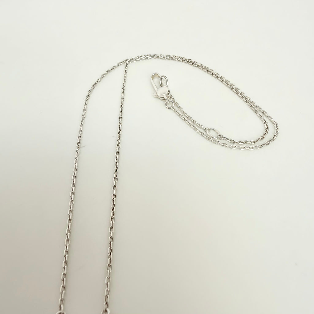Gucci Heart Butterfly Charm Sterling Silver 925 Women's Necklace 17.5-19” With Packaging