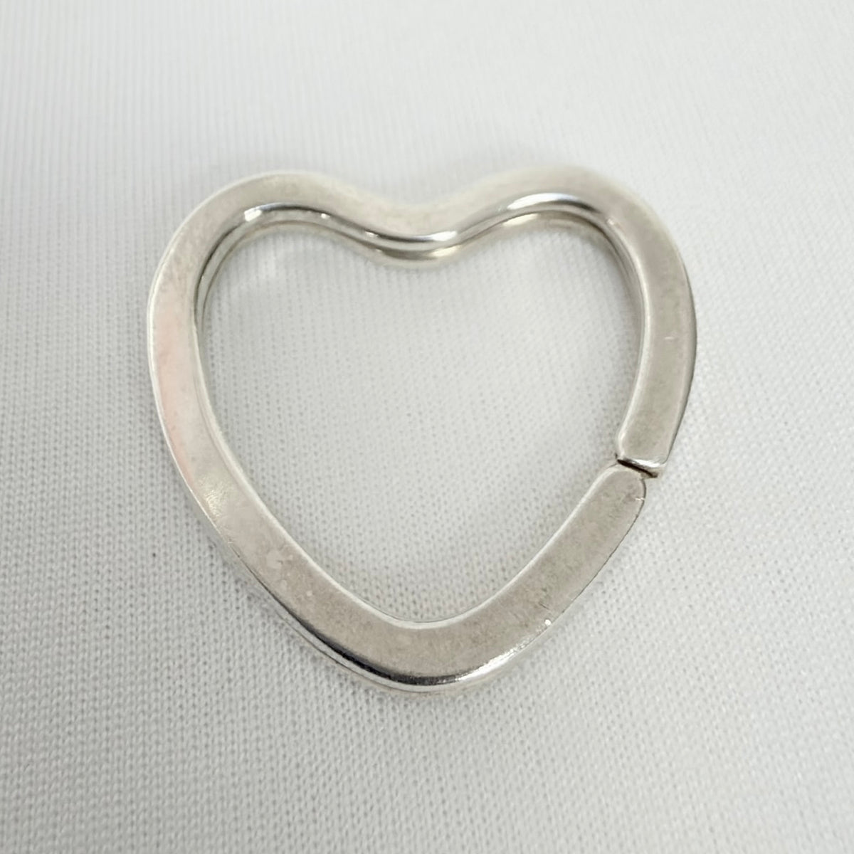 Tiffany&Co. Open Heart Key Ring Sterling Silver 925