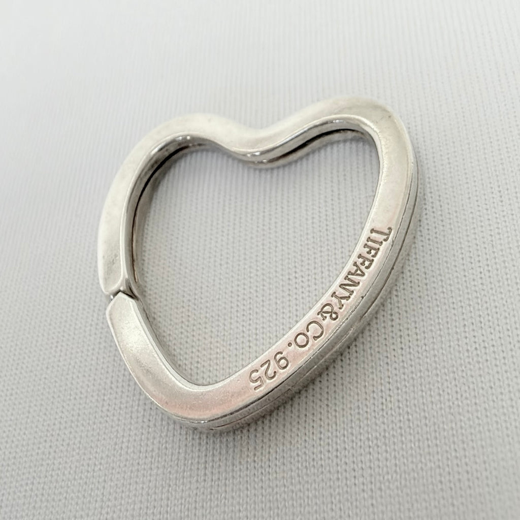 Tiffany&Co. Open Heart Key Ring Sterling Silver 925