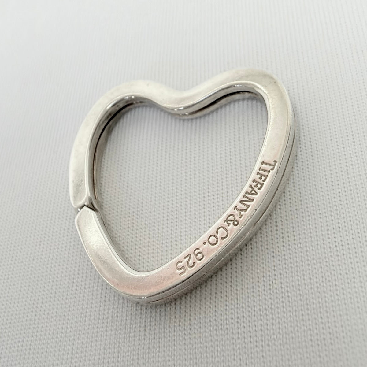 Tiffany&Co. Open Heart Key Ring Sterling Silver 925