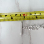Authentic Vintage Tiffany & Co. Sterling Silver 925 Toggle Heart Pendant Bracelet With Pouch 21cm
