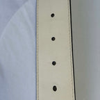 Gucci GG Marmont 24k Gold Buckle Cream Leather Belt 4cm 85cm 34” 400593