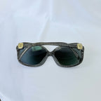 CHANEL Black/Grey Frame Gradient Tint Oversize CC Sunglasses-5174 With case