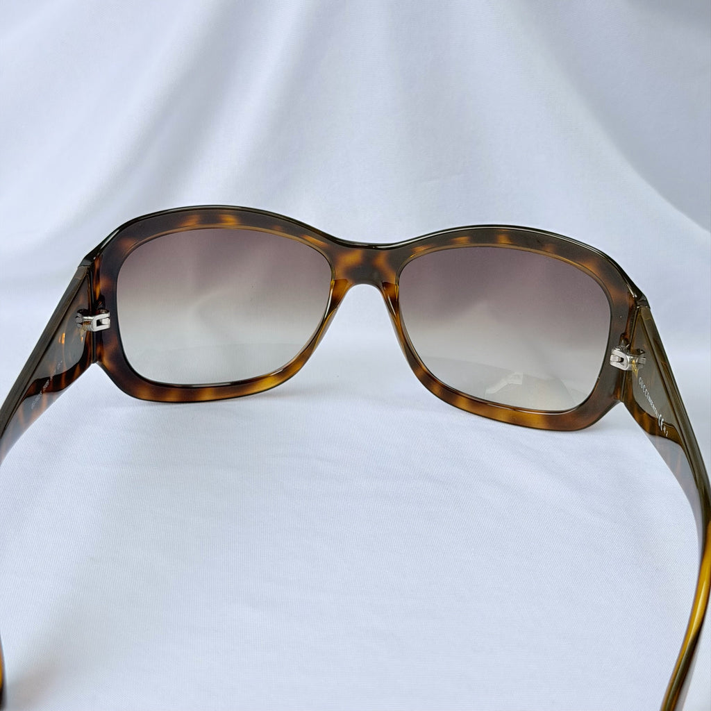 Vintage Gucci GG 3102/S Butterfly Brown Tortoiseshell Interlocking G Sunglasses