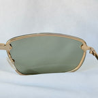 Vintage Y2K Gucci GG 1691/S Polarised UV400 Rectangular Green/Gold Sunglasses With Case