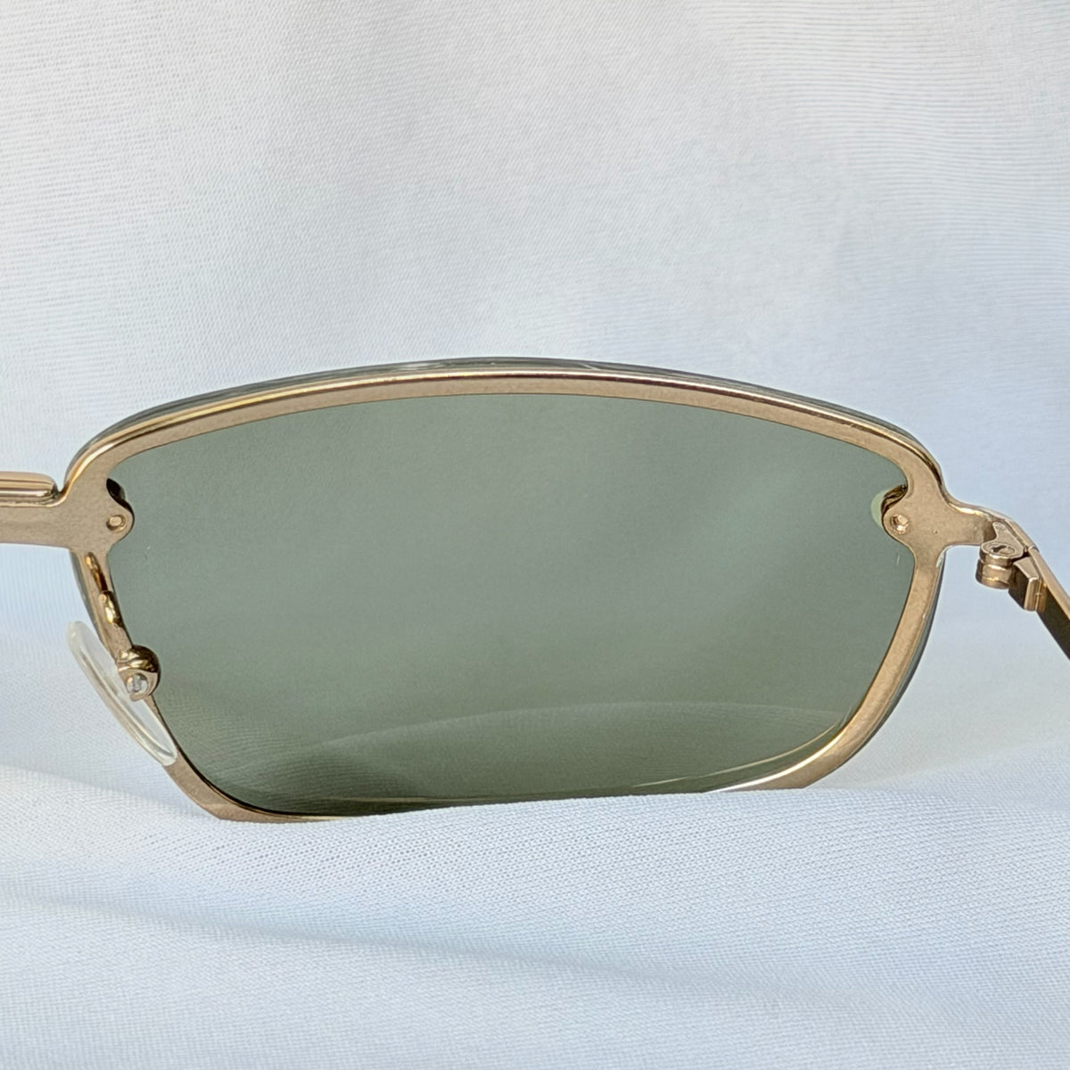 Vintage Y2K Gucci GG 1691/S Polarised UV400 Rectangular Green/Gold Sunglasses With Case