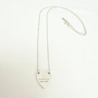 Gucci Heart Trademark Pendant Sterling Silver 925 Women’s Necklace 48cm With Packaging