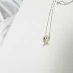 Tiffany & Co. Sterling Silver 925 Paloma Picasso Loving Heart Pendant 16 Inches Necklace With Packaging