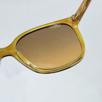 Prada Cat Eye Square Metal Corners Women's Sunglasses Brown Tortoiseshell SPR 01O