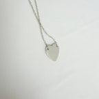 Gucci Heart Trademark Pendant Sterling Silver 925 Women’s Necklace 48cm With Packaging