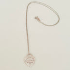 Tiffany & Co. Return to Tiffany Small Heart Women's Necklace 925 Sterling Silver 17.5 Inches