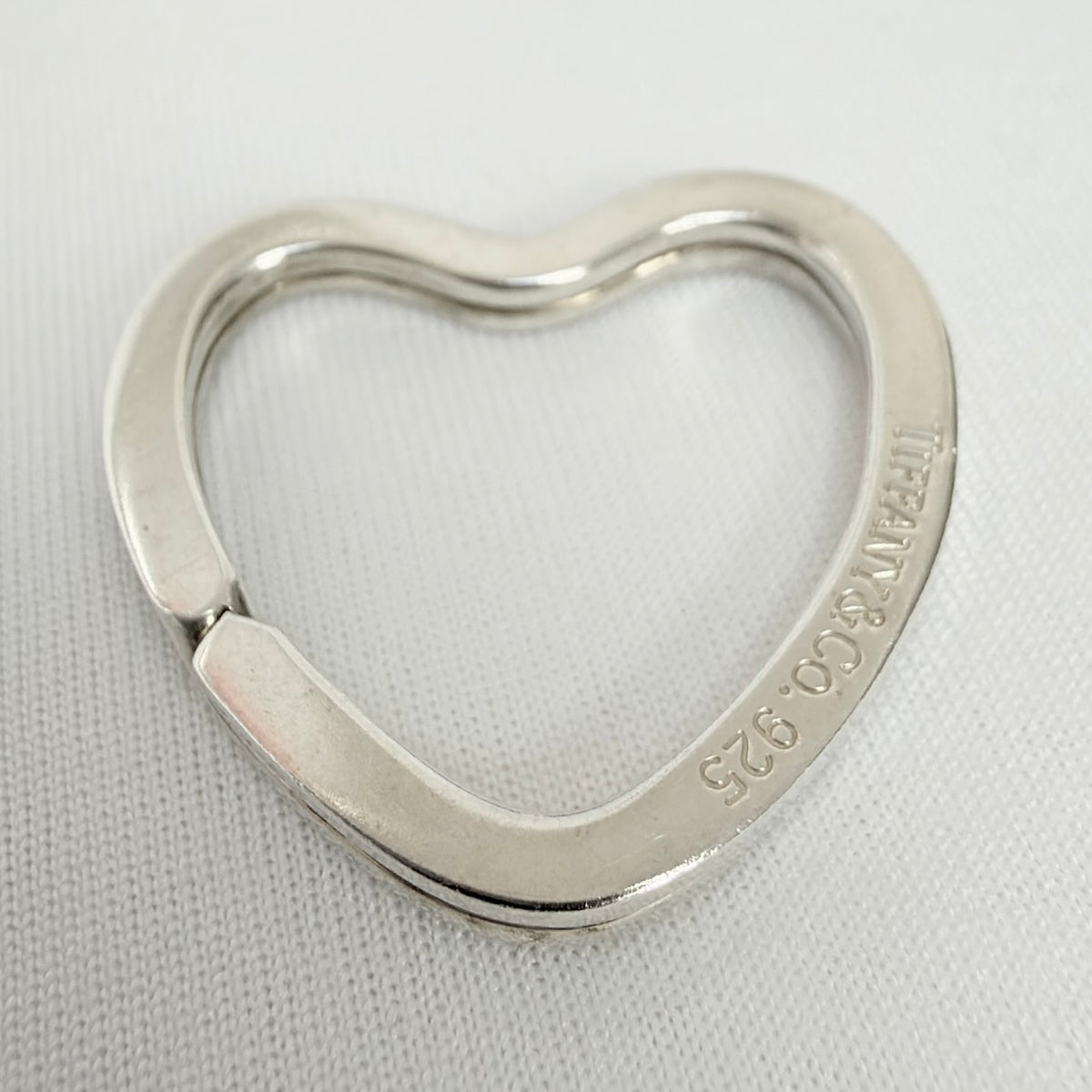 Tiffany&Co. Open Heart Key Ring Sterling Silver 925