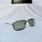 Vintage Y2K Gucci GG 1691/S Polarised UV400 Rectangular Green/Gold Sunglasses With Case