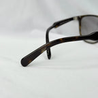 Authentic Prada Brown Tortoiseshell Oval Round Cat Eye Women Sunglasses With Case
