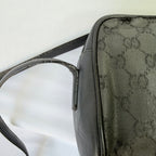 Vintage Gucci Black GG Monogram Canvas/Leather Small Crossbody Handbag