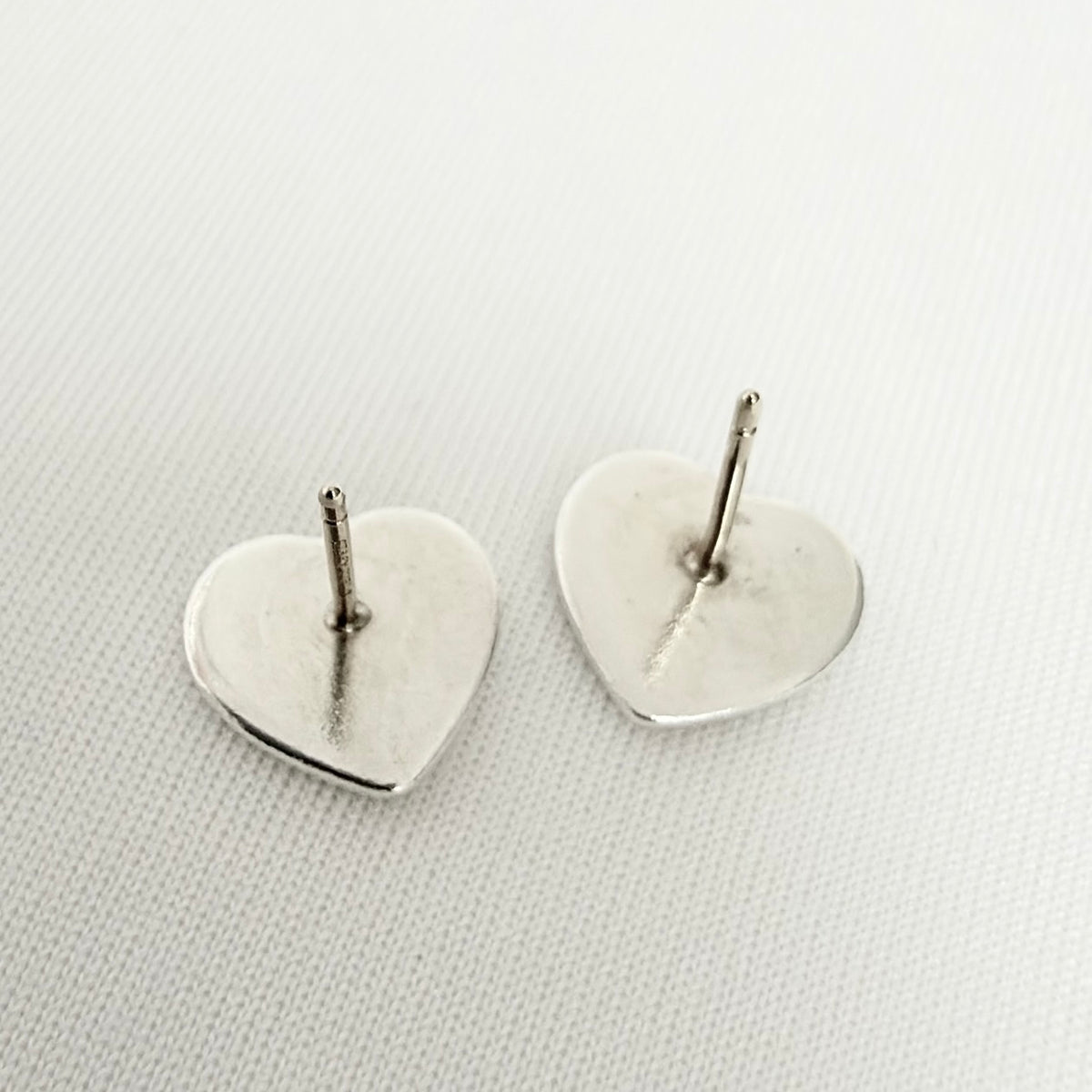 Tiffany & Co. 925 Sterling Silver Mini Heart Tag Butterfly Stud Earrings Women return to Tiffany With Pouch