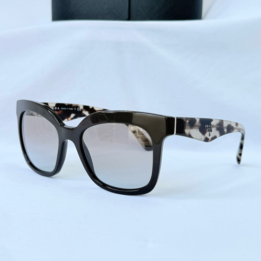 Prada SPR 24Q Cat Eye Women’s Sunglasses Havana Tortoiseshell Black With Case