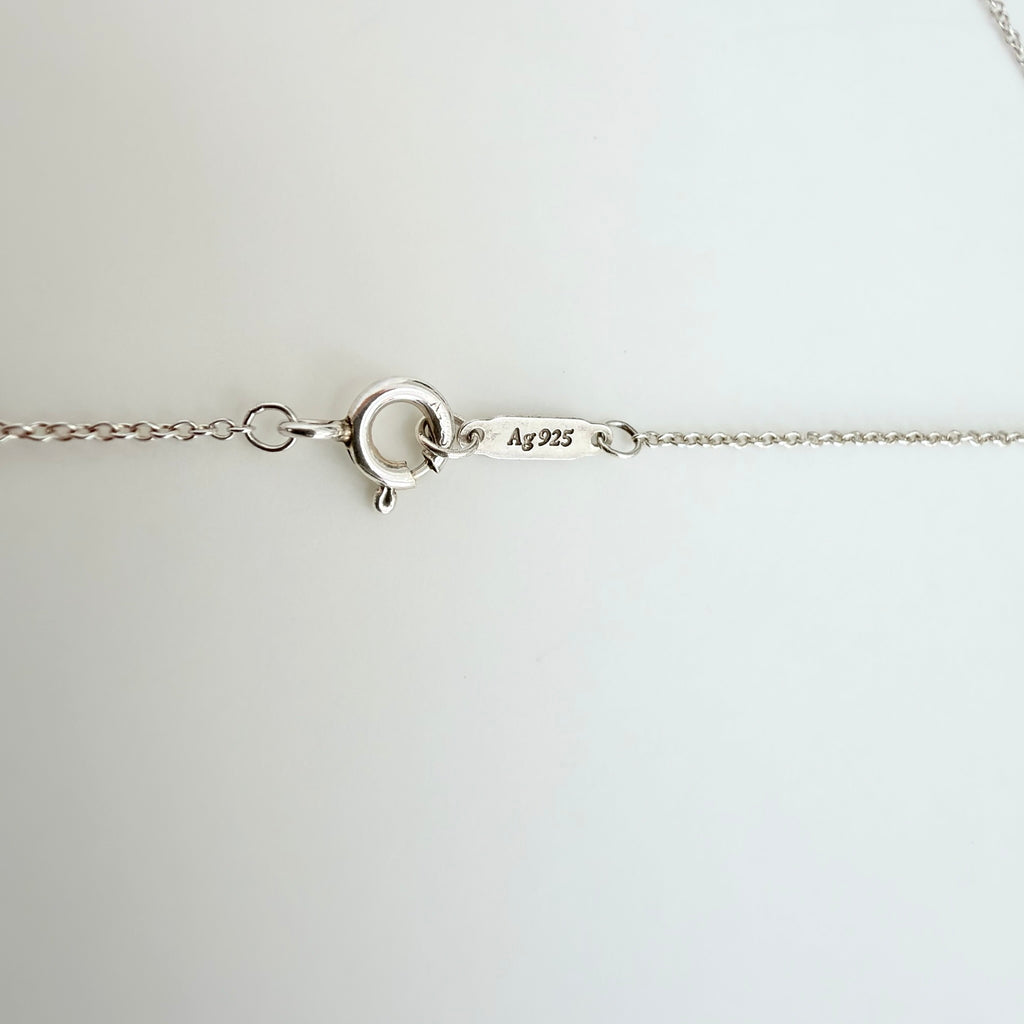 Tiffany & Co. Return to Mini Double Blue Heart Women's Necklace 18 Inches Sterling Silver 925 With Packaging