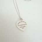 Tiffany & Co. Return to Tiffany Medium Heart Women's Necklace 925 Sterling Silver 18 inches