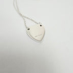 Authentic Gucci Heart Trademark Pendant Sterling Silver 925 Women’s Necklace 48cm