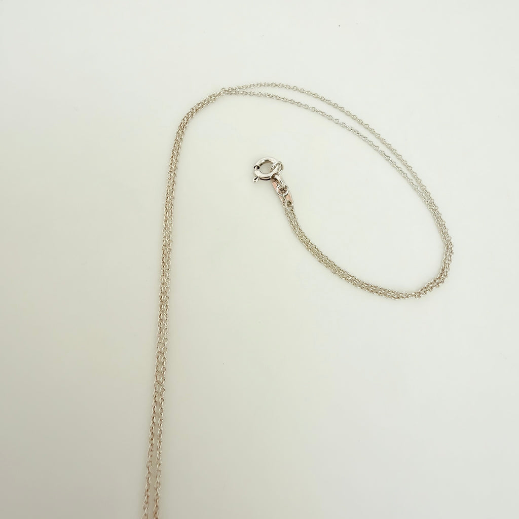 Tiffany & Co. Return to Mini Double Blue Heart Women's Necklace 18 Inches Sterling Silver 925 With Packaging