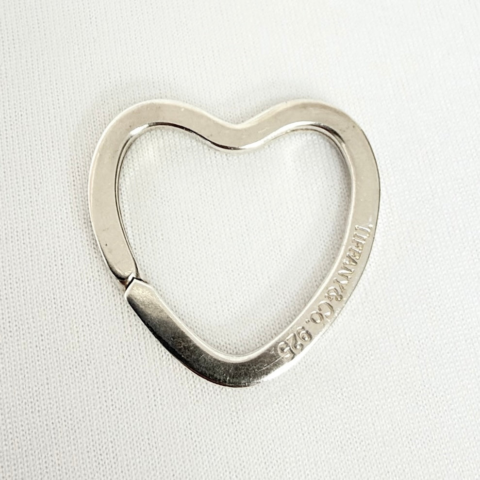 Tiffany&Co. Open Heart Key Ring Sterling Silver 925