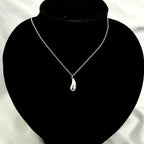 Tiffany & Co. Elsa Peretti 925 Sterling Silver Standard/Medium Teardrop Pendant Necklace With Packaging