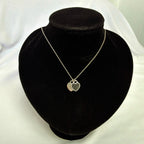 Tiffany & Co. Return to Mini Double Black Heart Women's Necklace 16 Inches Sterling Silver 925