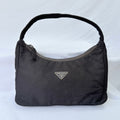 Prada Vintage Tessuto Black Nylon Re-edition 2000 Mini Hobo Zip Handbag