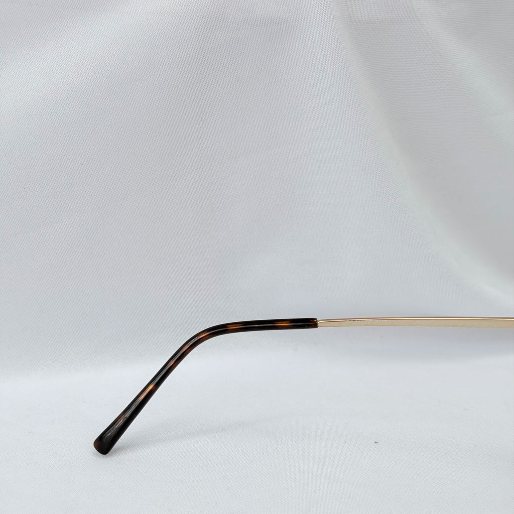 Vintage Gucci GG1870/S J5G6J Brown Gold Rimless Shield Wrap Sunglasses With Case