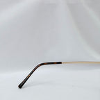 Vintage Gucci GG1870/S J5G6J Brown Gold Rimless Shield Wrap Sunglasses With Case