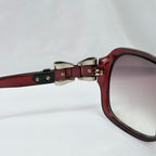 Vintage Gucci GG 3006/S "Queen Bow" Buckle Oversized Butterfly Burgundy sunglasses