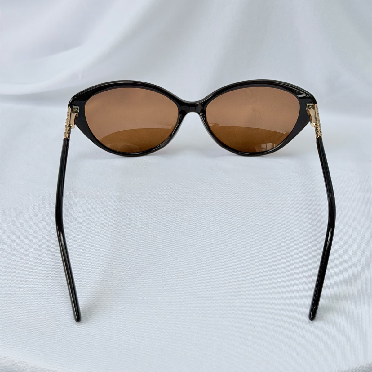 Vintage Dior Cat Eye Brown Geometric Gold diamanté Polarised UV400 Sunglasses