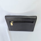 Chanel CC Logo Caviar Skin Trifold Wallet Black Leather Zipper Medium