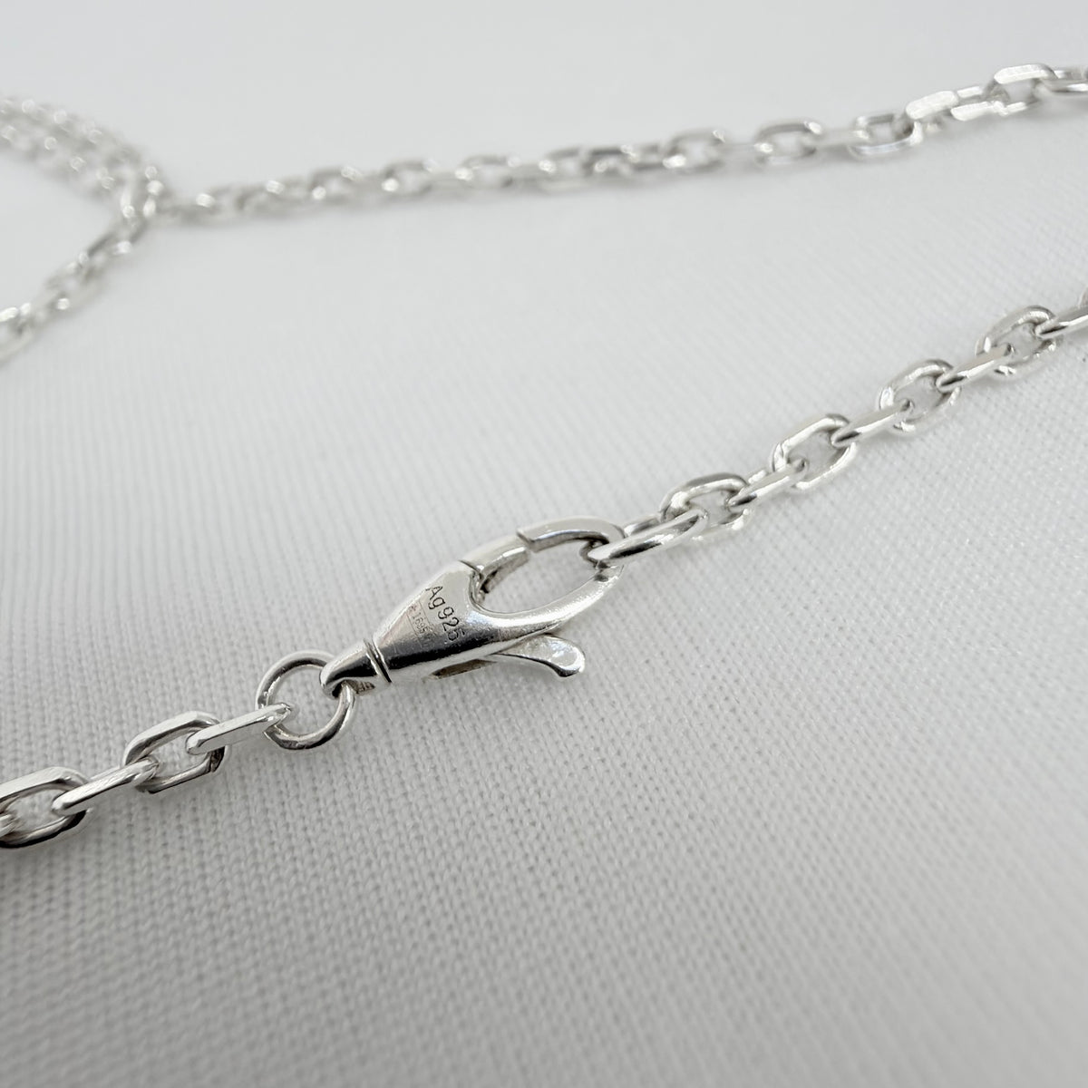 Gucci Interlocking GG Pendant Sterling Silver 925 Necklace 19 Inches With Packaging