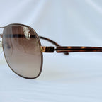 Prada Pilot Bronze Gold Brown tortoiseshell Women’s Designer Sunglasses With Case