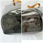 Louis Vuitton Vernis Patent Leather Black Reade MM Tote Bag Redyed Restored