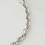Authentic Tiffany & Co. Sterling Silver 925 Oval Pendant Choker Necklace With Packaging 15 inches