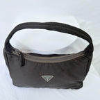Prada Vintage Tessuto Black Nylon Re-edition 2000 Mini Hobo Zip Handbag