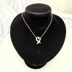Tiffany & Co. Sterling Silver 925 Paloma Picasso Loving Heart Pendant 16 Inches Necklace With Packaging