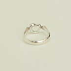Authentic Tiffany & Co. Elsa Peretti Open Heart Sterling Silver 925 Ring Size 6.5, Uk M, EU 52.5