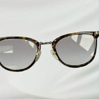 Authentic Prada Brown Tortoiseshell Oval Round Cat Eye Women Sunglasses With Case