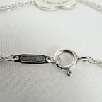 Tiffany & Co. Double Chain Heart Charm Return to Tiffany Bracelet 925 Silver 6.5” With Packaging