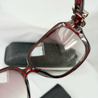 Vintage Gucci GG 3006/S "Queen Bow" Buckle Oversized Butterfly Burgundy sunglasses
