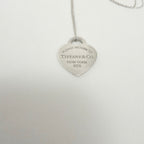 Tiffany&Co. Return to Tiffany Medium Heart Women's Necklace Silver 925 Sterling 19 inches With Pouch