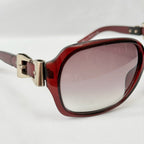Vintage Gucci GG 3006/S "Queen Bow" Buckle Oversized Butterfly Burgundy sunglasses