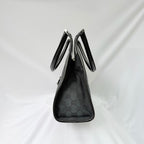 Authentic Vintage Gucci Jackie Bardot Black Monogram Supreme Gg Canvas Leather Medium Handbag